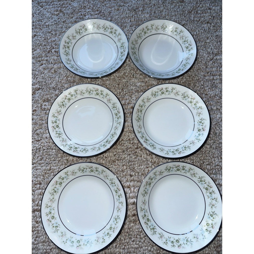 Set Of 6 Noritake China‎ Savannah 2031 6" Fruit / Dessert Bowls